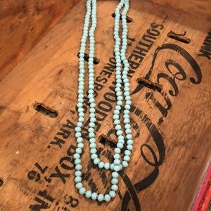 Long turquoise beads